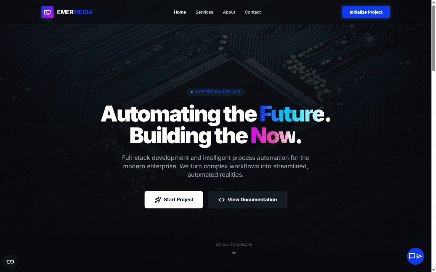 Emermedia weboldal screenshot